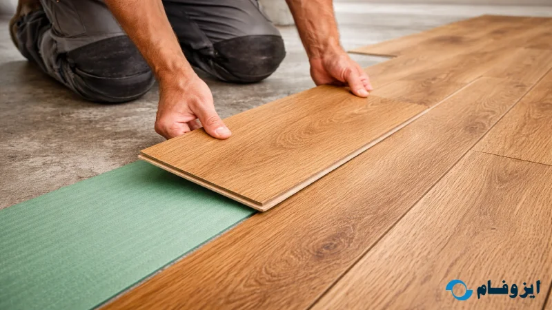 نصب پارکت روی سیمان