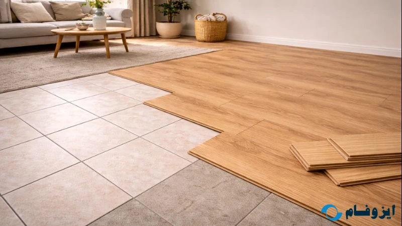 نصب پارکت روی سرامیک