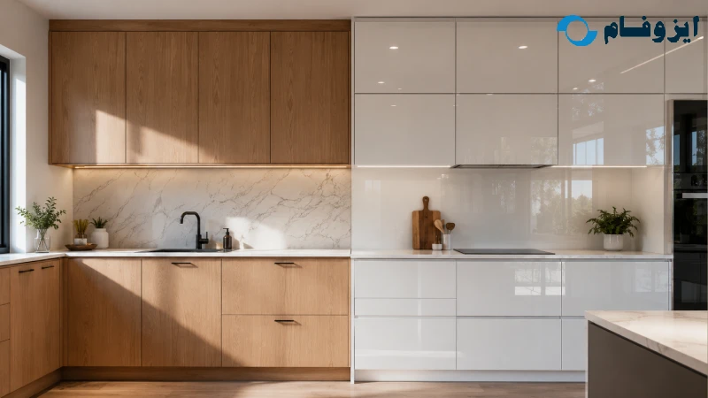 فرق کابینت ام دی اف و های گلاس