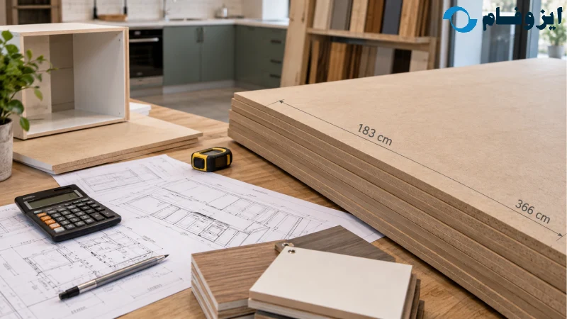 هر متر کابینت چند ورق ام دی اف میبرد